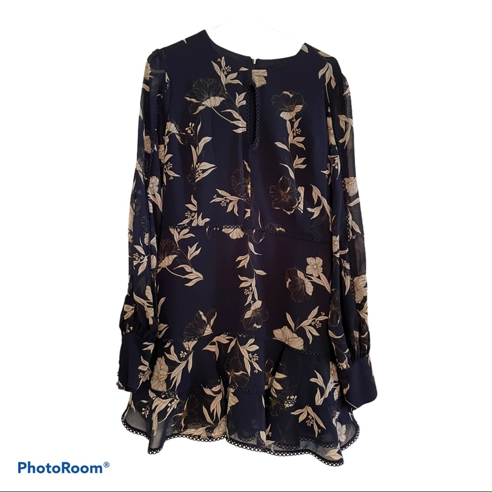 Floral Long Sleeve Bardot Dress by Zara